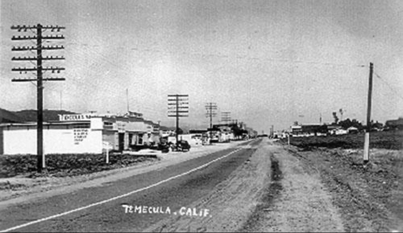 Temecula, California main street, 1939
